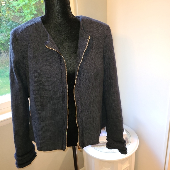 Premise Jackets & Blazers - Premise navy boucle blazer gold hardware Sz 16